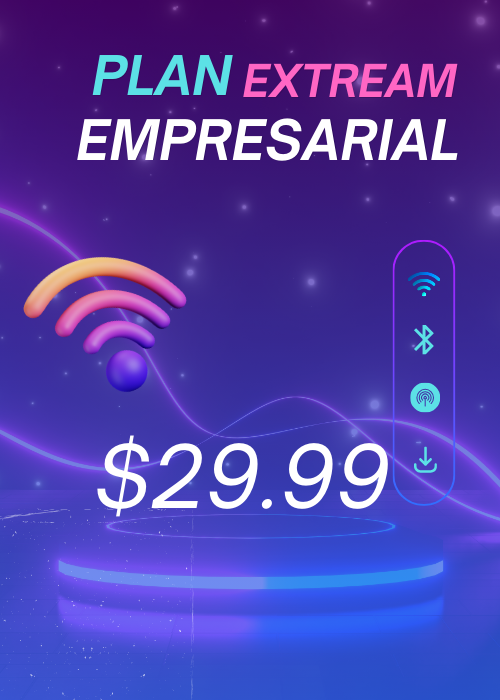 MEGATEL04 TELECOMUNICACIONES INTERNET POR FIBRA OPTICA PLAN EXTREAM EMPRESARIAL